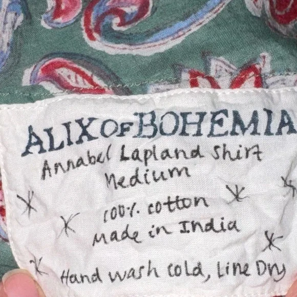 Alix of Bohemia Annabel Lapland shirt size M - Picture 7 of 9